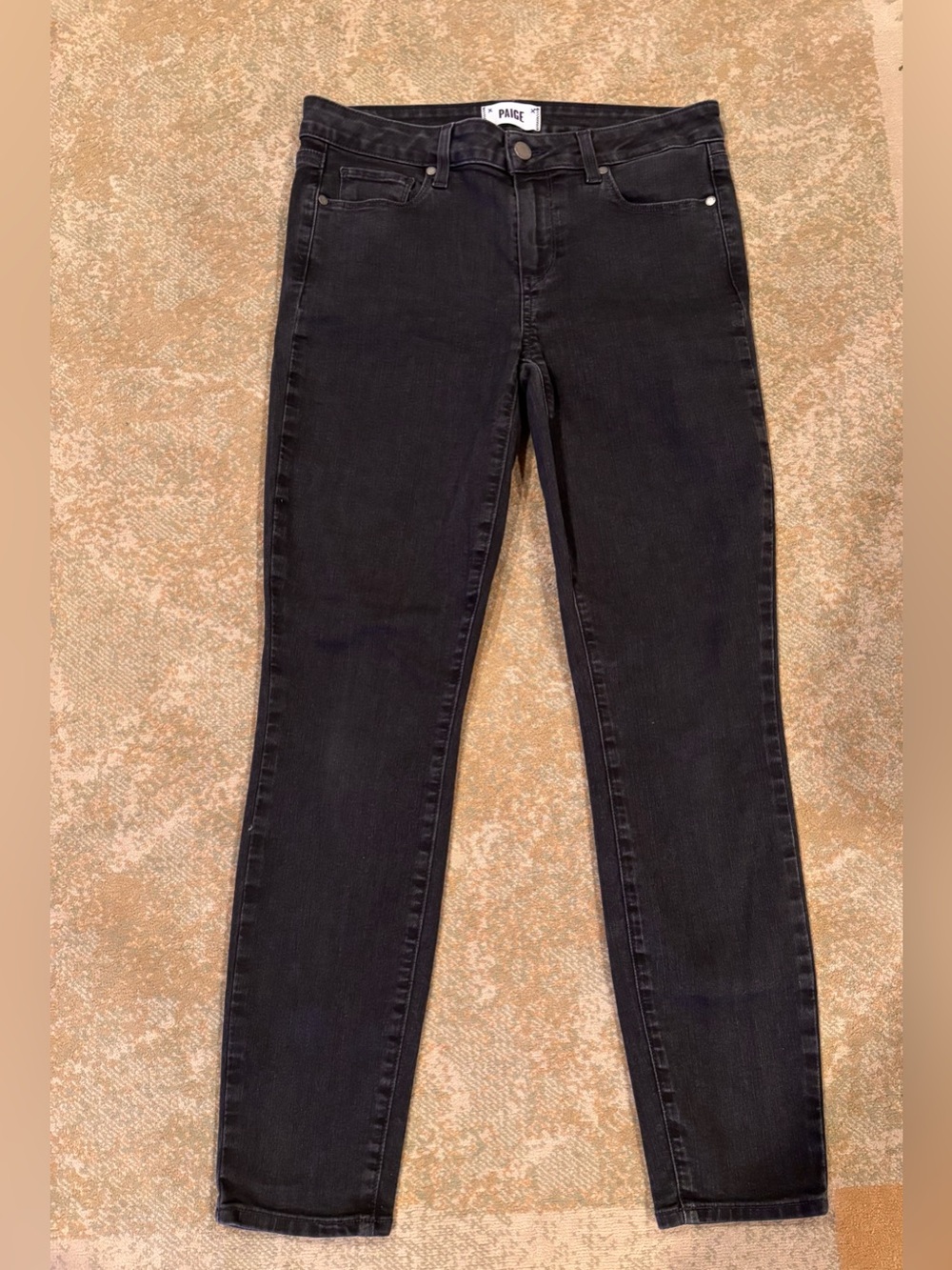 PAIGE Verdugo Ankle Jeans Women’s 28 Black Crow Skinny Stretch Denim